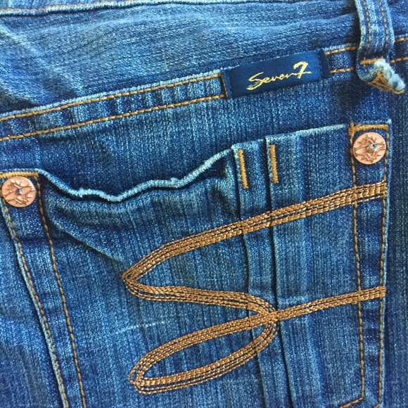 Seven 7 Premium Denim Jean Mini Short Skirt Sz 27 - Picture 5 of 8